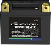 12V motorcycle lithium battery 2Ah/3Ah/4Ah, lithium iron phosphate, built-in BMS, CCA 160A/180A/260A, compatible with ATV/UTV/motorcycle, high starting current lithium battery(4L-BS L Negative)