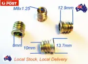 Qty 10 M8 x 13mm Hard Wood Timber Threaded Flange Zinc Steel Insert Allen Nut
