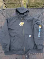 NEW Carhartt Hoodie 2XL Rain Defender Quilt Lined Full Zip Sweatshirt Jacket