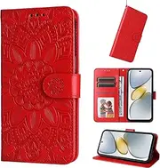 Cover Compatible with Oppo Find X5 Pro 5G,Compatible with Oppo Find X5 Pro 5G [Shell + PU Leather] Card Slot Flip Stand Magnetic Clasp Red