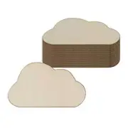 20pcs Wooden Cloud Shaped Cutouts Crafts Unfinished Wood Ornaments Wood Tag