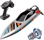 Cheerwing 22" Large RC Racing Boats, Brushless Remote Control Boat 40 Km/h with LED Lights High Speed for Adults