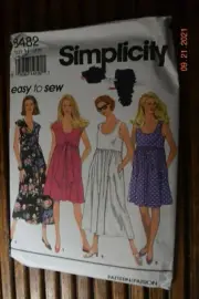 Simplicity 8482 MISSES'S COAT AND DRESS Sewing Pattern Size 6 8 10 Uncut