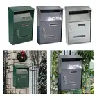 Vintage Wall Mounted Post Box Metal Mailbox with Secure Lock And 2 Keys for Home