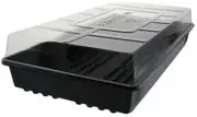 Solid Trays and Humidity Dome Lids, 10 Each, Propagation and Seed Starting Trays