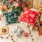 Christmas Pillow Cover Xmas Tree Pattern Cushion Cover for Couch