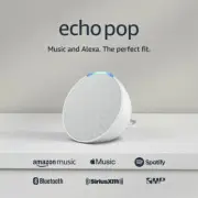 Echo Pop | Full Sound Compact Smart Speaker with Alexa | Glacier White
