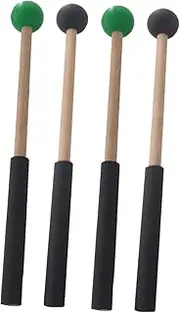 Hoement 2 Pairs Tongue Drum Mallets Marimba Drumsticks Smooth Surface Percussion Instrument Accessories Ergonomic Grip for Beginners Music Lovers
