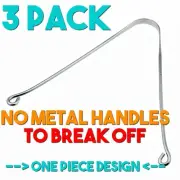 3-Pack - Stainless Steel Tongue Scraper Tongue Cleaner NO HANDLES TO BREAK!