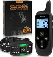 INVIROX Dog Training Collar [2025 Edition] 123 Levels Dog Training Collar with Remote 1100yd Range E Collar for Dogs Training 100% Waterproof Rechargeable, Manual Bark Collar for Large Dog