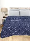 Cotton Bedspread King Size Kantha Quilt banana leaf Print Throw Handmade Blanket