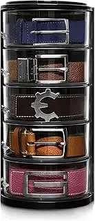 Elypro Belt Organizer - Acrylic Organizer & Display for Belts Watch Case Jewelry Cosmetics Make up Organizer Bow Ties Bracelets Crafts Toys etc. Perfect Closet Organizer and Gift item.