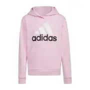 adidas Big Girls Fleece Hoodie Medium Plus (10-12 Plus) Orchid Fusion