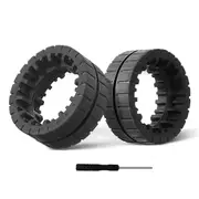 Non-Slip Replacement Wheel Tires for Jet M6 (6110) (6012) (6112) (6113) Ultimate Robot Mop Black