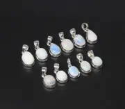 Wholesale 925 11PC Solid Sterling Silver Natural Ethiopian Opal Pendant Lot! d96