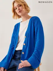 Monsoon Blue Sky Linen-Blend Jacket (F89664) | $127