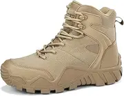 [Zivopah] Military Tactical Boots for Men Waterproof Hiking Boots Mid Ankle Trekking Outdoor Trekking Combat Boots