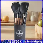 12Pcs Non-Stick Spatula Set Wooden Handle Spatula Spoon Brush Whisk for Kitchen