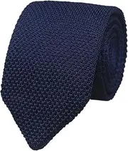 [Generic] Men's Skinny Knit Tie Vintage Smart Patterned Solid Color Casual Necktie