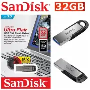 USB 3.0 32GB SanDisk Ultra Flair CZ73 Flash Drive Mac PC Memory Stick 150MB/s