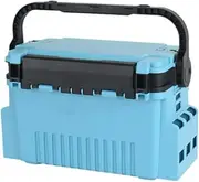 AmazingJul Fishing Gear Storage Case with Two Layers for Lures and Accessories, Blue