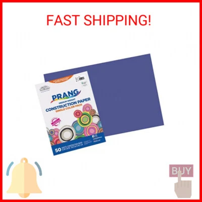 Prang (Formerly SunWorks) Construction Paper, Blue, 12" x 18", 50 Sheets