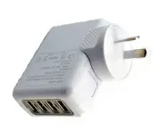 4 x USB MULTI-ADAPTER TO SUIT Galaxy iPad Sony iPhone Tablet Smartphone GPS Gear