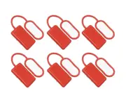 6X Red Dust Cap Cover 350AMP Anderson Style Plug Connectors Auto 4WD Caravan