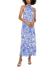 Vince Camuto Printed Halter Midi Dress