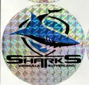 NRL CRONULLA-SUTHERLAND SHARKS Rugby League Reflective Prism Sticker 2004 - 2023