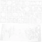 ARTIBETTER 36Pcs Hollow Out Painting Stencils Reusable DIY Templates for Beginners Creative Floral Plant and for Easy Art Projects