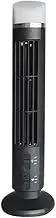 WAZIJ Portable Air Cooler Fan,Streamlined Tower Fan with LED,Powerful Wind,Space-Saving, Bladeless Design, USB Interface Black