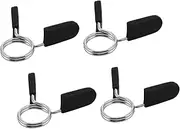 Generic 4pcs Barbell Bar Buckle Weight Bar Clamps Wear-Resistant Weight Clips Barbell Supply Professional Barbell Collars Barbell Accessory Fitness Barbell Clips Barbell Sleeve Clamp Steel