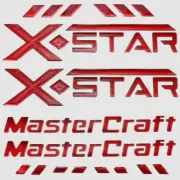 MasterCraft Boat Raised Decals 7501595 | X Star Pro Tour Red (Kit)
