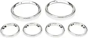 QXKSPG Motorcycle Speedometer Trim Gauge Bezel Cover Kit Instrument Rings, for Harley, Electra Glide Street Glide Tour Glide 1996-2013 Motorcycle Speedometer Trim Ring(Chrome)