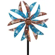 Outdoor Metal Wind Spinner, 13 Inches Dia Hollow Pattern Wind Mills, Kinetic ...