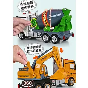 風車圖書 FOOD超人 聲光消防車/聲光挖土機/聲光水泥車 車子 玩具 聲光 親子 遊戲 互動