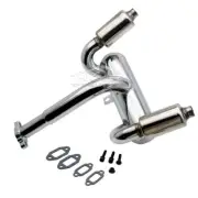 RC Double Exhaust Pipe Kit For 1/5 HPI RVKing Motor Baja 5B Rc Car Parts