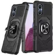 For OnePlus Nord N20 5G Phone Case, Kickstand Cover + Tempered Glass Protector