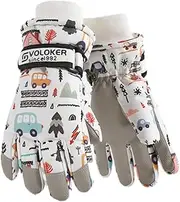 [Frediuo] Kids Ski Gloves Skiing Gloves Comfortable for Cold Weather Winter Gloves Snow Gloves for Outdoor Motorcycling Biking Skating