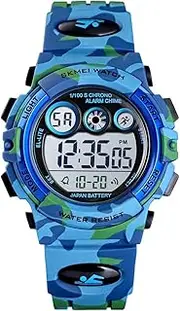 Kids Digital Watch, TOOCAT Boys Girls Sport Watches with 7 Color LED Light 50M Waterproof Stopwatch Outdoor Electrical Watch for Children