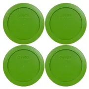 Pyrex 7200-PC Lawn Green Plastic Food Storage Replacement Lid Cover (4-Pack)