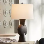 360 Lighting Louise 26 1/2" Modern Matte Brown Gourd Table Lamp