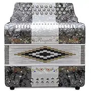 Rossetti 31 Button Accordion 12 Bass FBE Grey White Grey