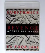 Eurythmics Revenge Backstage Pass Original 1986 New Wave Synth-Pop Electronic