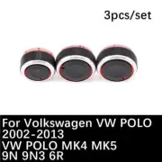 Panel Turning Switch Knob Buttons For VW Polo 02-13 3Pcs Heater A/C Control Knob (for: Volkswagen)