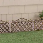 Set of 4 Rustic Bronze Scrolled Ornamental Garden Border Edging - Covers 6 Feet!