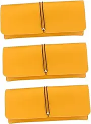 [GAROZATION] Glasses Storage Bag Glasses Holder for Nightstand Glasses Holder Stand Glasses Stand Eyeglass Case with Clip Holders Glasses Case Hard Shell Camo Display Pvc Leather Yellow
