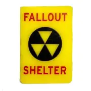 Dolls House Fallout Shelter Sign Protection Bunker 1:12 Scale War Accessory