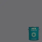 KILZ Tribute Paint & Primer, Interior, Matte, Motor Gray, 1 Gallon